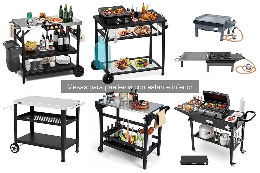 Accesorios Esenciales para Mesas de Paelleros con Estante Inferior