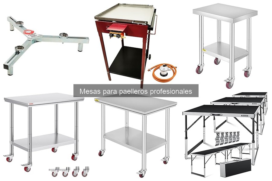 Almacenamiento eficiente para mesas de paelleros profesionales
