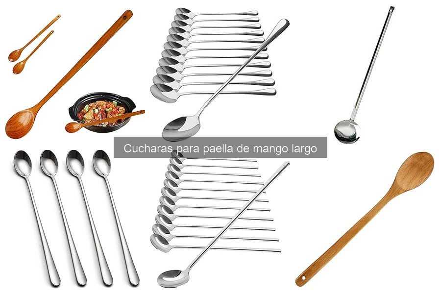 Alternativas a cucharas para paella de mango largo