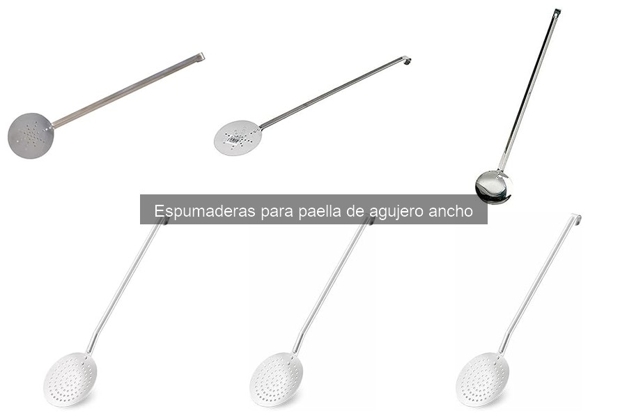 Alternativas a las espumaderas de agujero ancho para paella