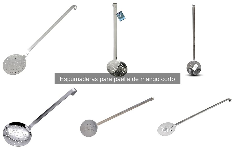 Alternativas a las espumaderas para paella de mango corto