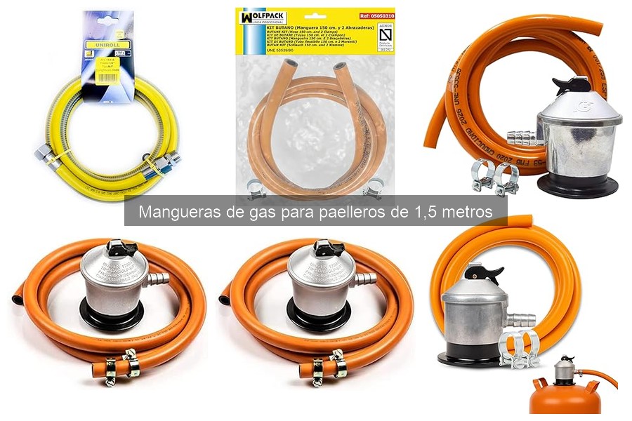 Alternativas a mangueras de gas de 1,5 metros para paelleros