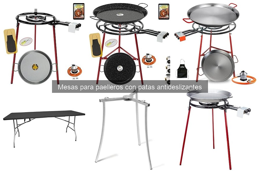 Alternativas a mesas para paelleros con patas antideslizantes