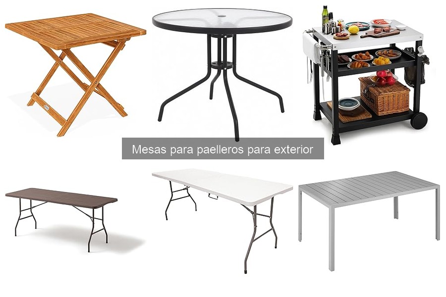 Alternativas a mesas para paelleros en exteriores: opciones efectivas