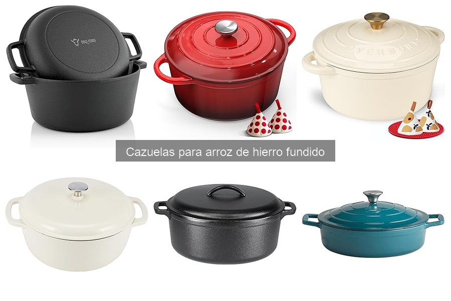 Beneficios de usar cazuelas de hierro fundido para arroces