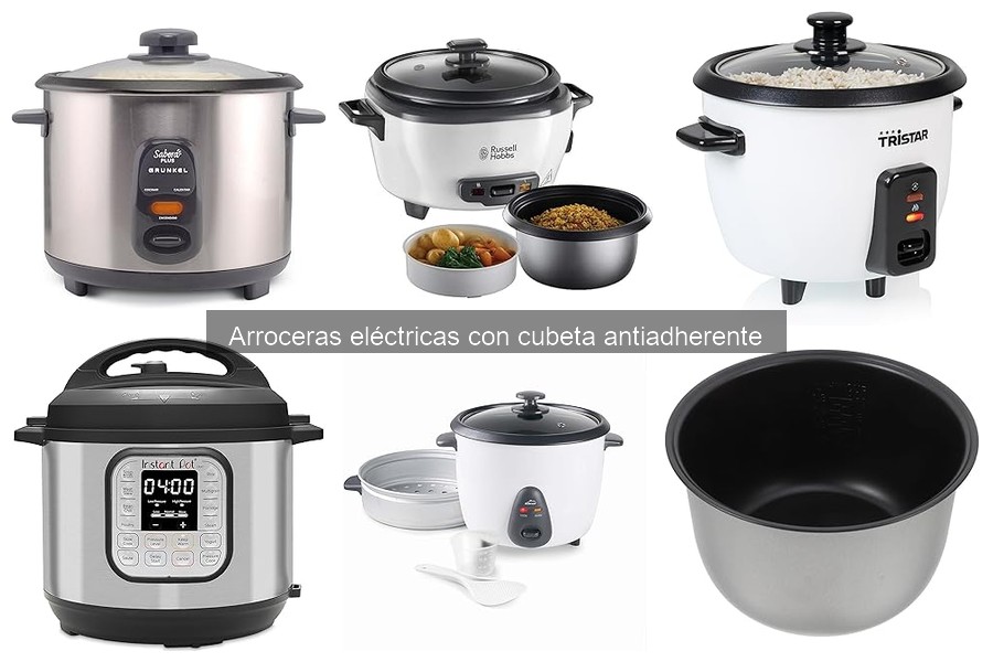 Características clave de arroceras eléctricas antiadherentes