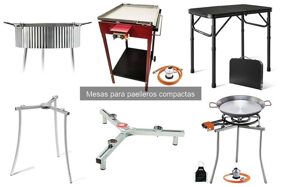 Características clave de mesas para paelleros compactas
