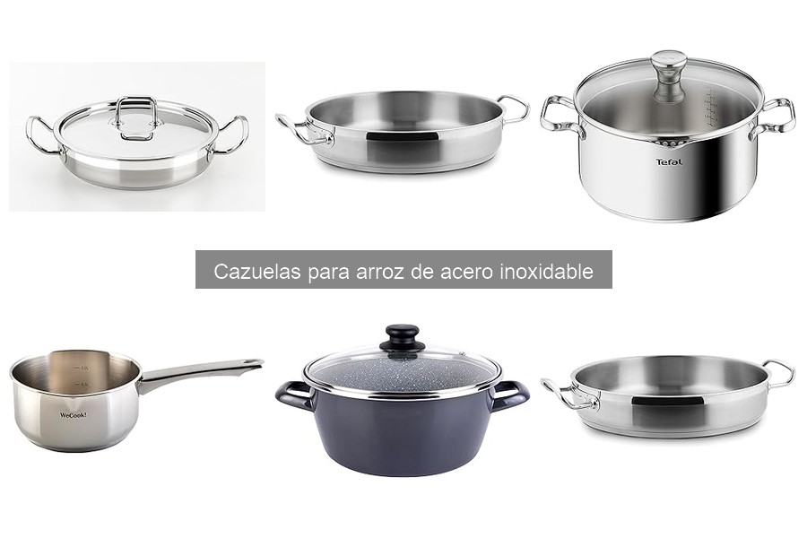 Cazuelas de acero inoxidable para arroz: precios y dónde comprarlas