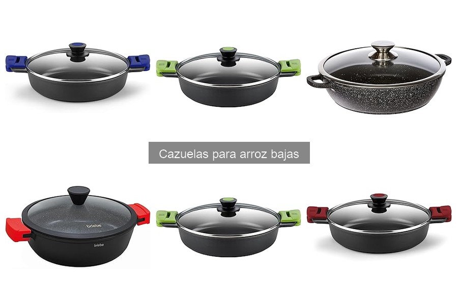 Cazuelas para arroz bajas: opciones aptas para inducción
