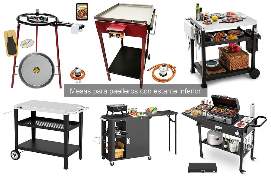 Cómo elegir la mejor mesa para paelleros con estante inferior