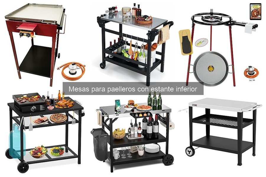 Cómo mantener mesas para paelleros con estante inferior