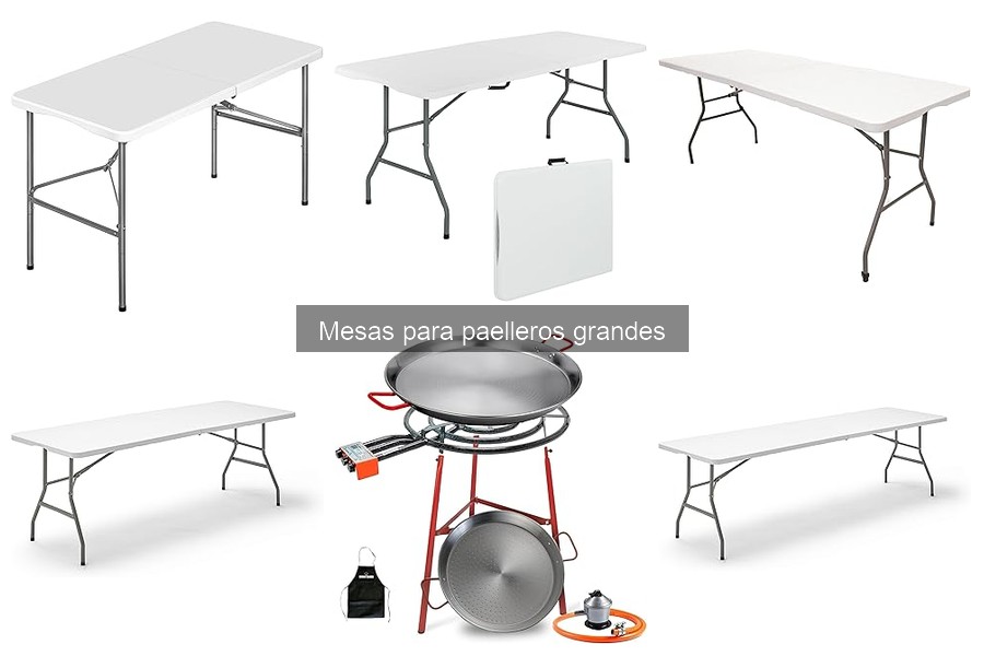 Comparativa de mesas para paelleros: acero, madera y plástico