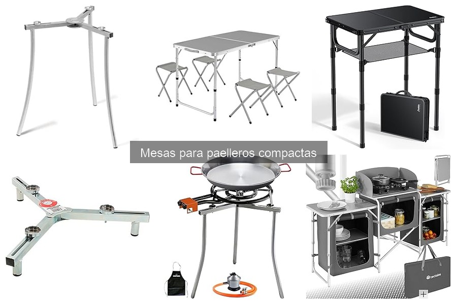 Comparativa de mesas para paelleros compactas: Mejores marcas