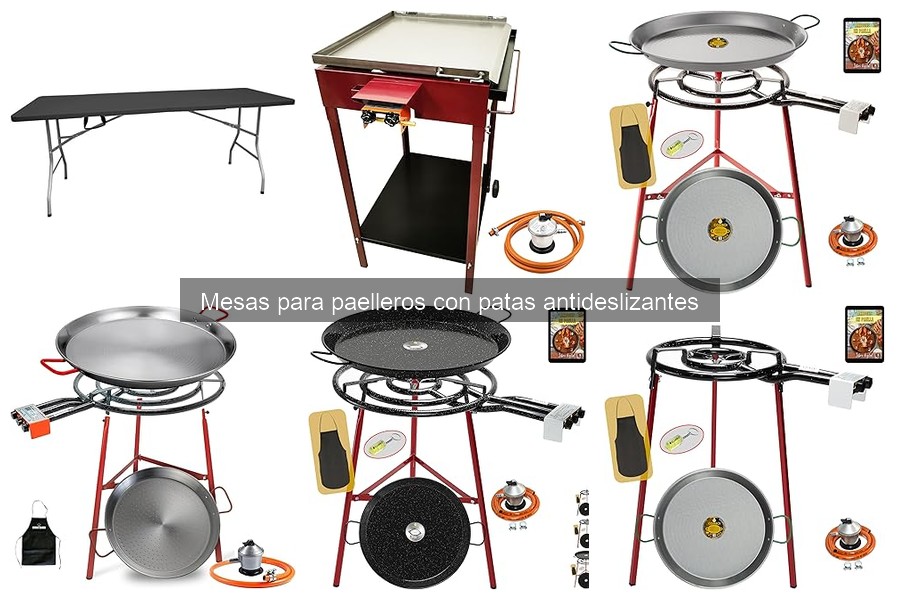 Comparativa de mesas para paelleros con patas antideslizantes