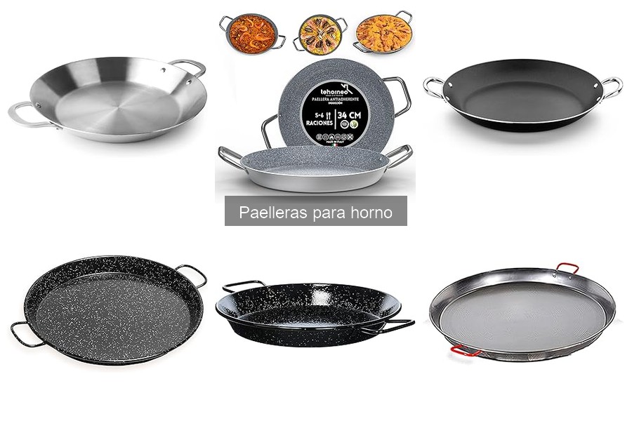 Comparativa de paelleras de acero, hierro y cerámica para horno