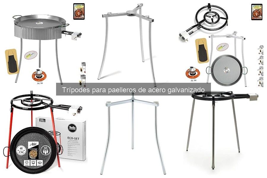 Comparativa de precios de trípodes para paelleros de acero
