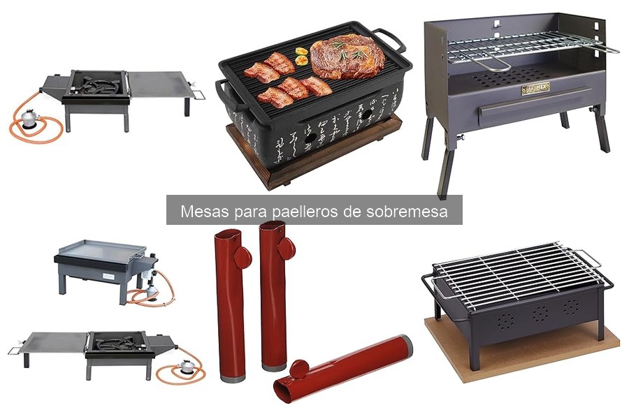 Comparativa de precios mesas para paelleros de sobremesa