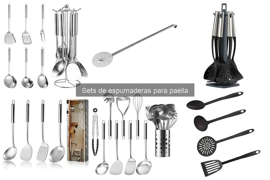 Comparativa de sets de espumaderas para paella: calidad y precio