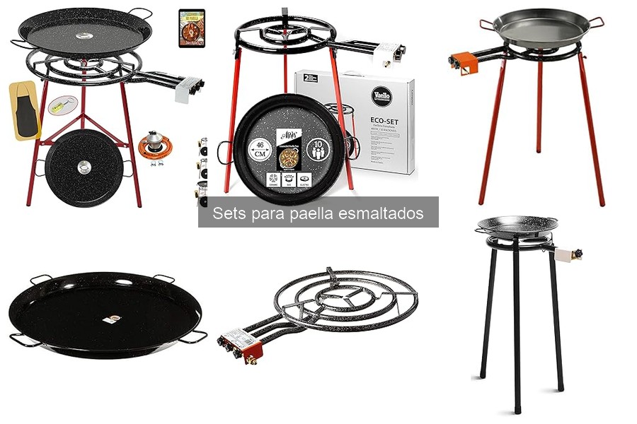 Comparativa de sets para paella esmaltados vs acero inoxidable