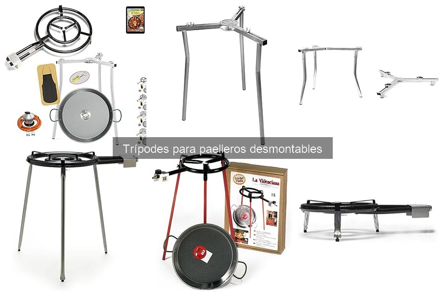 Comparativa de trípodes desmontables y otros soportes para paelleros
