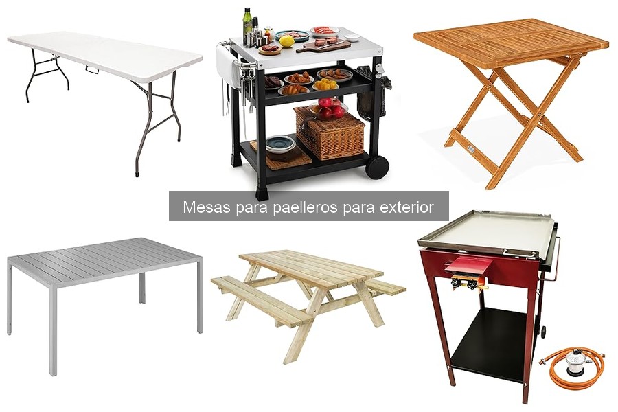 Comparativa mesas de metal vs madera para paelleros