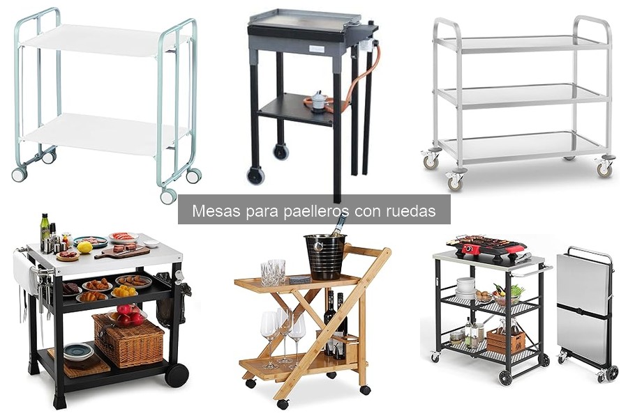 Comparativa mesas para paelleros: ¿con o sin ruedas?