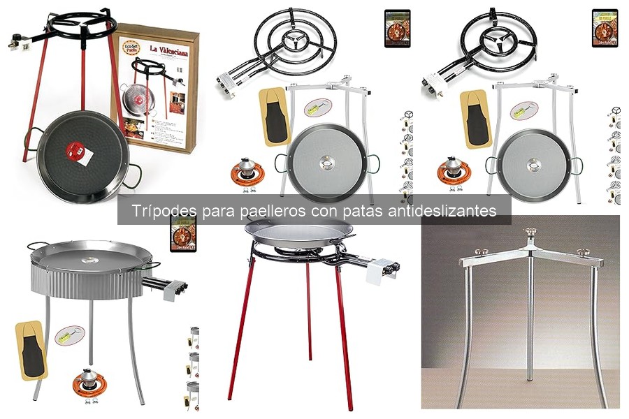 Comparativa: Trípodes para Paelleros con y sin Patas Antideslizantes