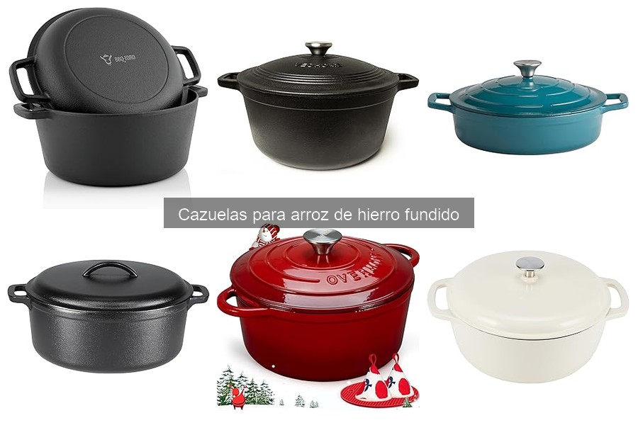 ¿Cuánto cuesta una cazuela de hierro fundido para arroz?
