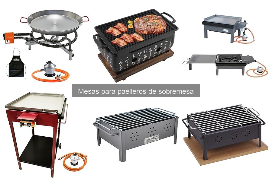 ¿Cuánto cuesta una mesa para paelleros de sobremesa?