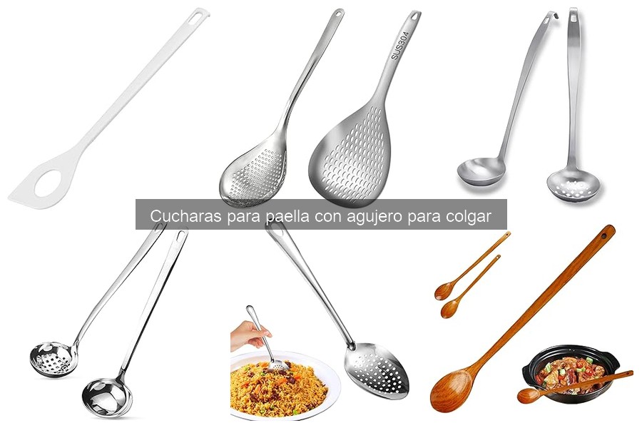 Cucharas para paella con agujero: Ideal para cocinas profesionales