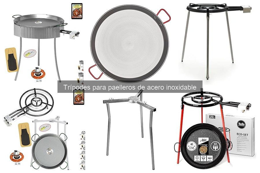 Dónde comprar trípodes para paelleros de acero inoxidable