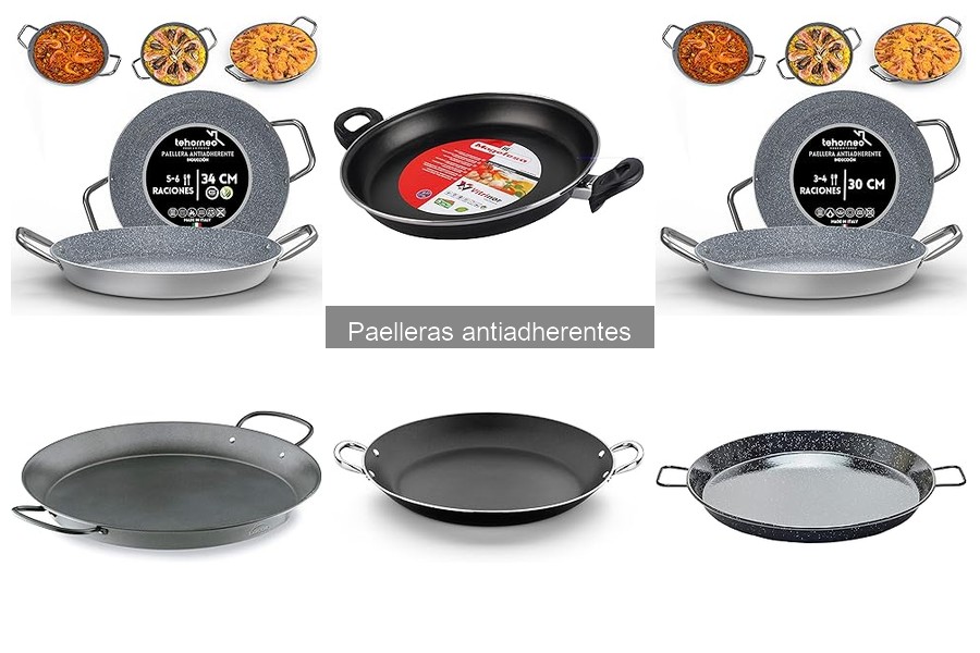 ¿Es seguro usar utensilios metálicos en paelleras antiadherentes?