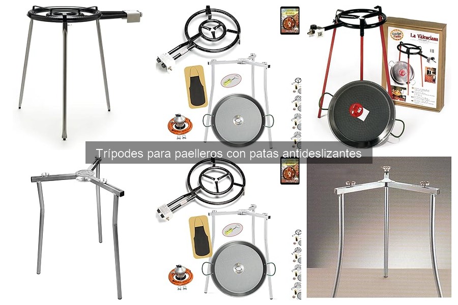 Guía para instalar trípodes para paelleros antideslizantes