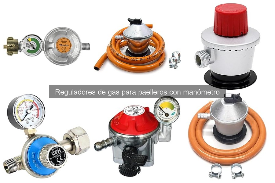 Instalación fácil de reguladores de gas con manómetro para paelleros