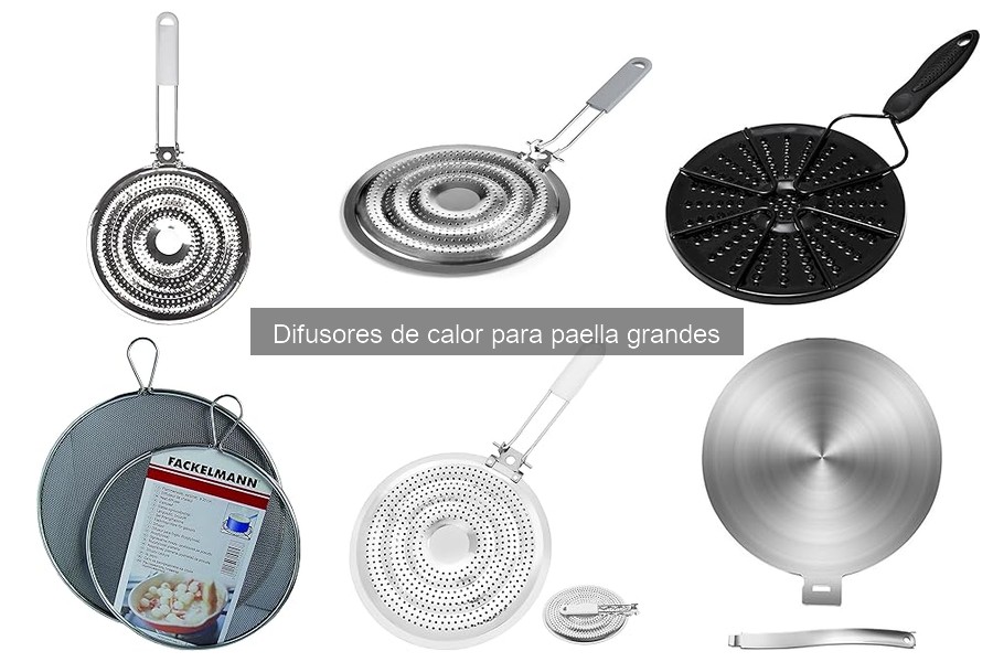 Instrucciones para usar un difusor de calor para paella grande