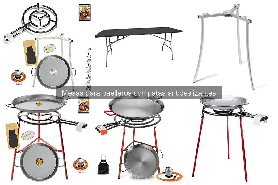 Mantenimiento de mesas para paelleros con patas antideslizantes