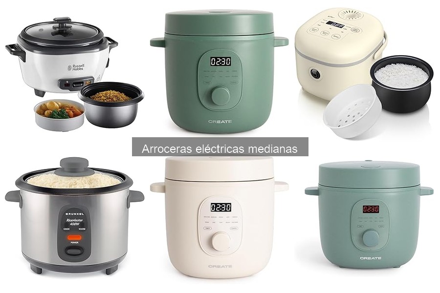 Mejores arroceras eléctricas medianas: comparativa 2023