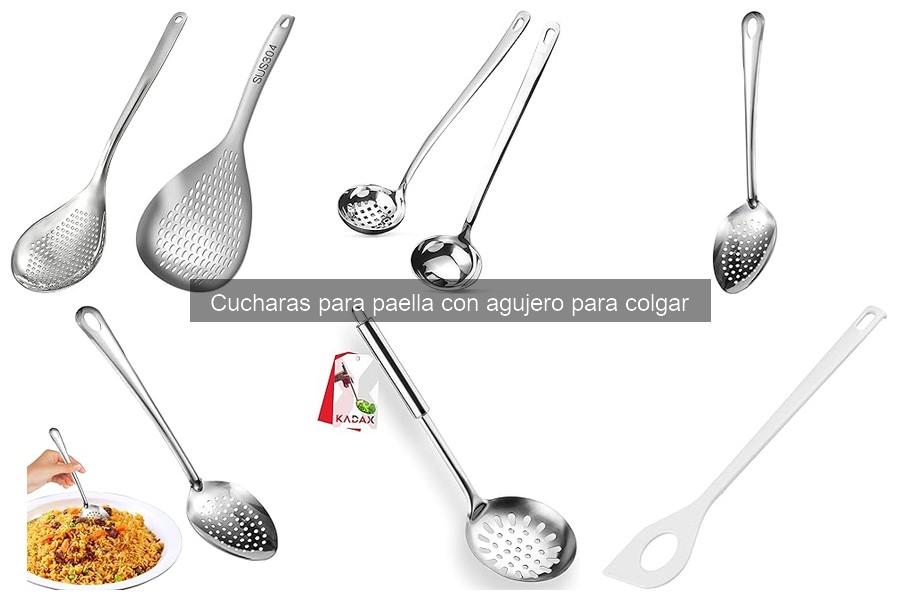 Mejores cucharas para paella con agujero en el mercado