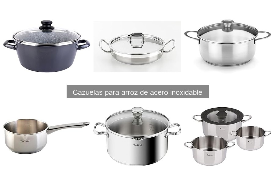 Mejores marcas de cazuelas de acero inoxidable para arroz