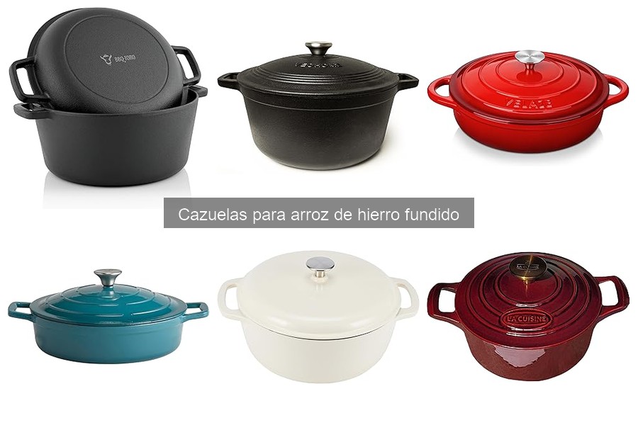 Mejores marcas de cazuelas de hierro fundido para arroz