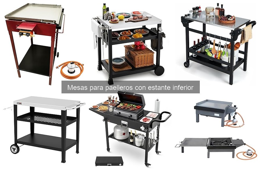 Mejores mesas para paelleros con estante inferior en 2023