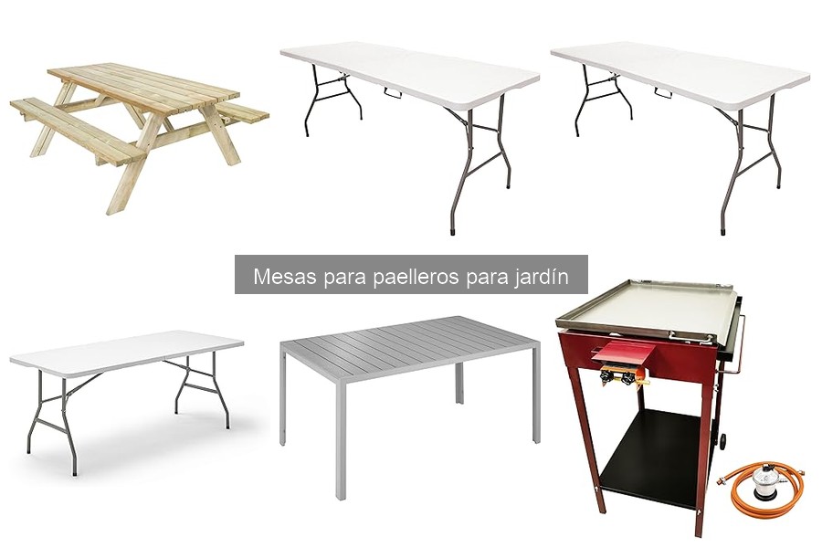 Mejores mesas para paelleros en jardines grandes