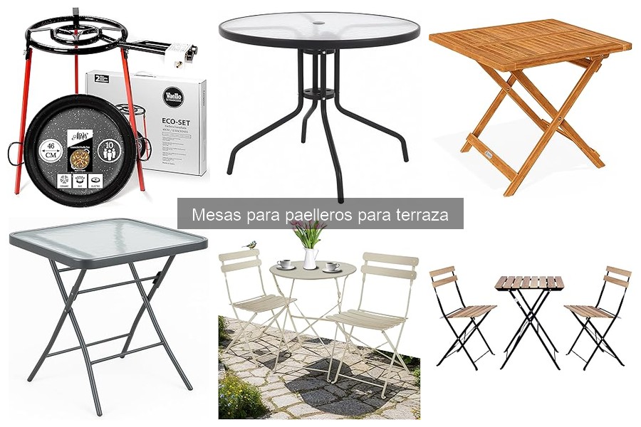 Mejores mesas para paelleros en terraza: comparativa 2023