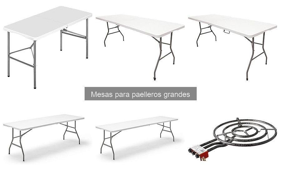 Mejores mesas para paelleros grandes recomendadas para catering