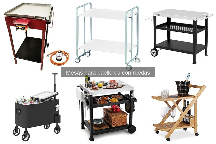 Mejores ofertas en mesas para paelleros con ruedas