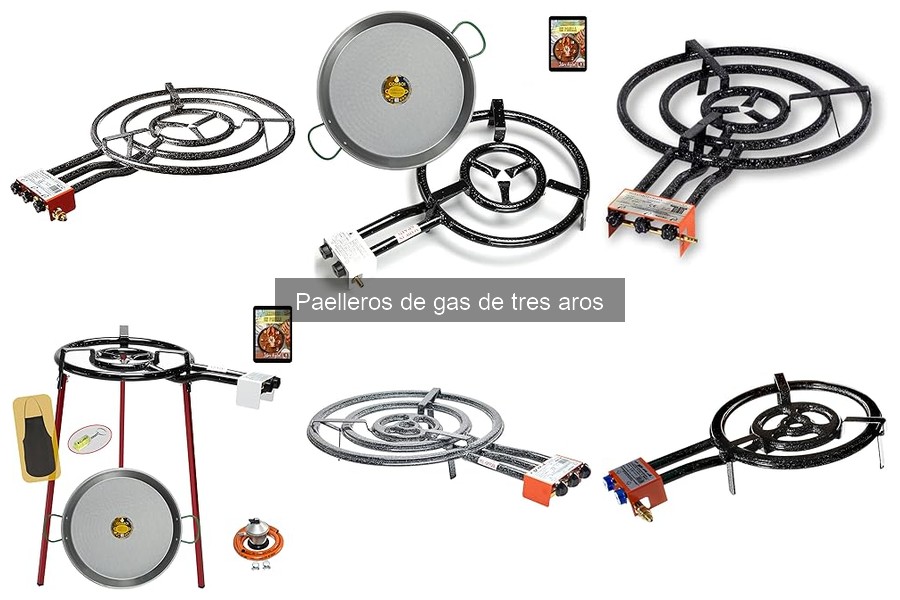 Mejores paelleros de gas de tres aros para uso doméstico