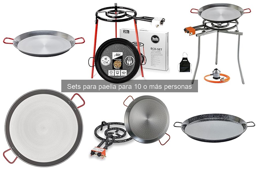 Mejores sets para paellas para grupos grandes: comparativa 2023