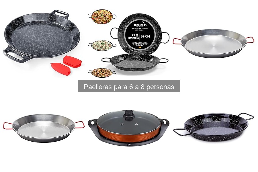 Paelleras para 6 a 8 personas: Mejores opciones y precios