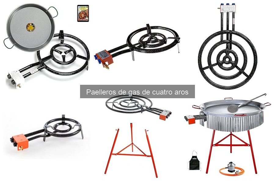 Potencia ideal en paelleros de gas de cuatro aros