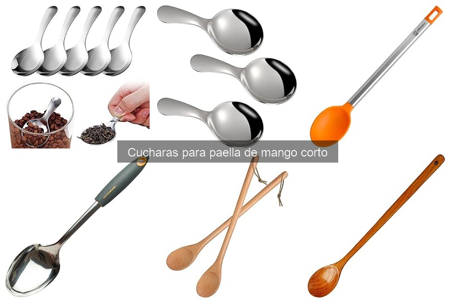Precios de cucharas para paella de mango corto